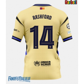 Barcelona Marcus Rashford #14 Tricou Fotbal Replică 2025-26 Barbati Deplasare